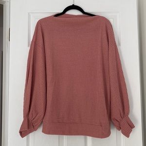 My Story Pink Boat Neck Blouse